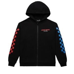 Homme+Femme 500 CREW ZIP HOODIE BLACK Size LARGE
